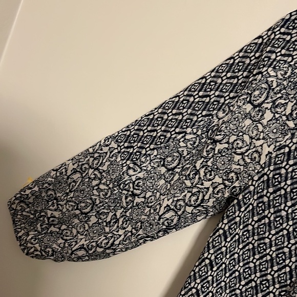 Lucky Brand Mixed Media Peasant Boho XS Blouse - Picture 4 of 10